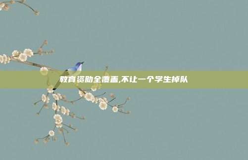 教育资助全覆盖,不让一个学生掉队