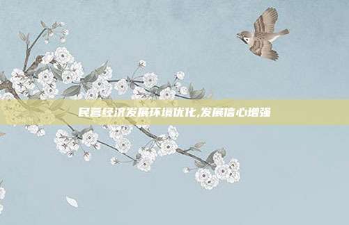 民营经济发展环境优化,发展信心增强