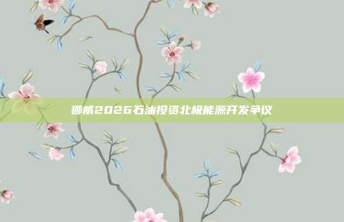 挪威2026石油投资北极能源开发争议