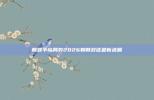 朝鲜半岛局势2026朝韩对话最新进展