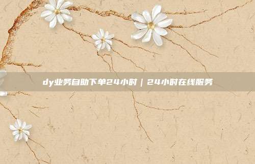 dy业务自助下单24小时｜24小时在线服务