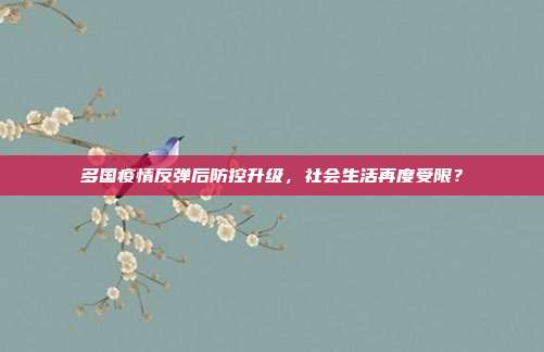 多国疫情反弹后防控升级，社会生活再度受限？