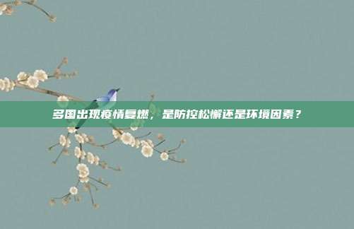 多国出现疫情复燃，是防控松懈还是环境因素？