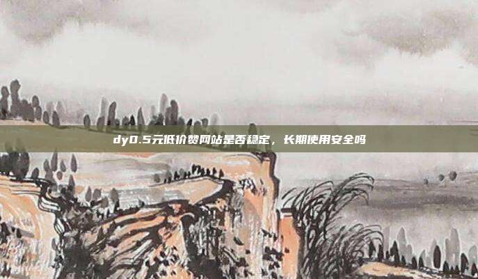 dy0.5元低价赞网站是否稳定，长期使用安全吗