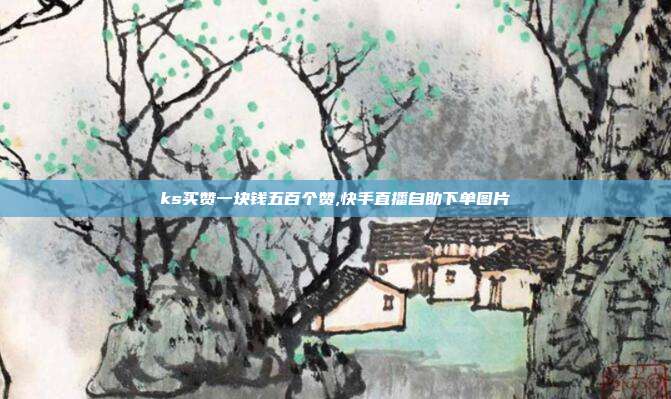 ks买赞一块钱五百个赞,快手直播自助下单图片