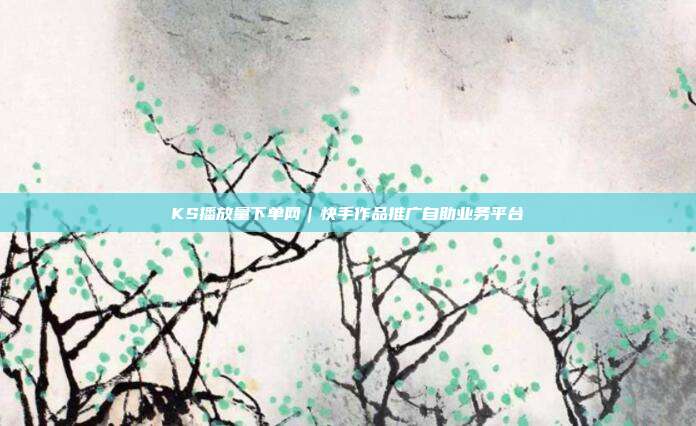 KS播放量下单网｜快手作品推广自助业务平台