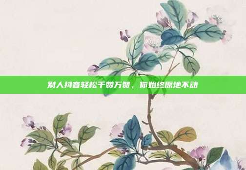 别人抖音轻松千赞万赞，你始终原地不动