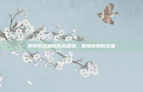 视频号涨浏览底层逻辑，看懂告别低流量