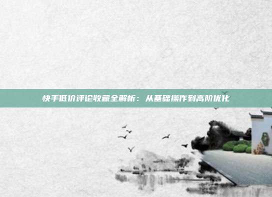 快手低价评论收藏全解析：从基础操作到高阶优化