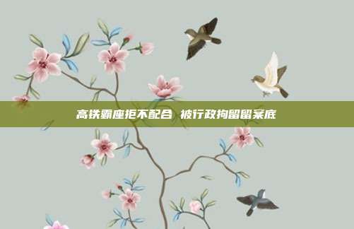 高铁霸座拒不配合 被行政拘留留案底