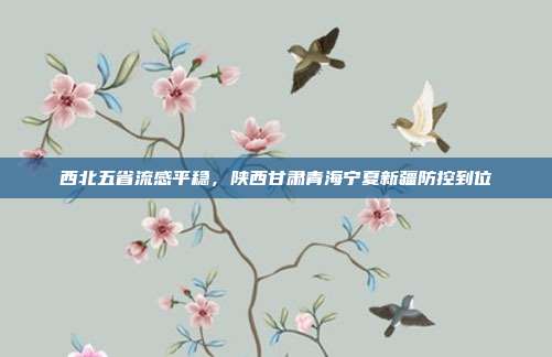 西北五省流感平稳,陕西甘肃青海宁夏新疆防控到位