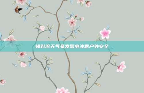 强对流天气易发雷电注意户外安全