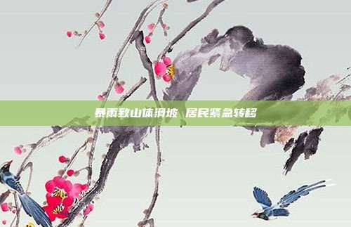 暴雨致山体滑坡 居民紧急转移