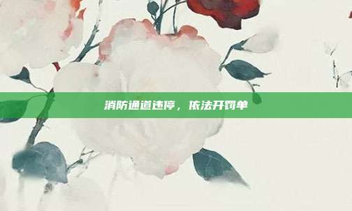 消防通道违停，依法开罚单
