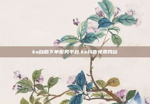 ks自助下单服务平台,ks抖音免费网站