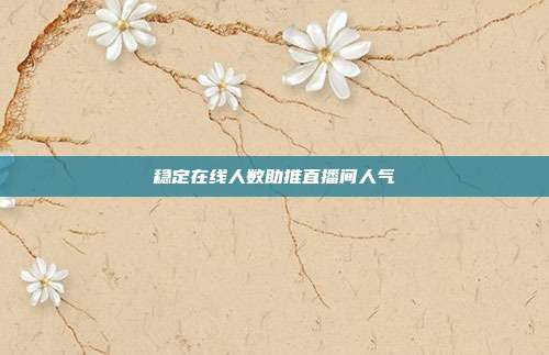 稳定在线人数助推直播间人气
