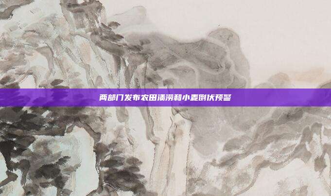 两部门发布农田渍涝和小麦倒伏预警