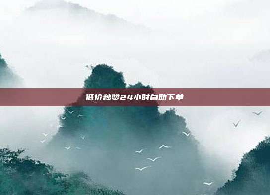 低价秒赞24小时自助下单