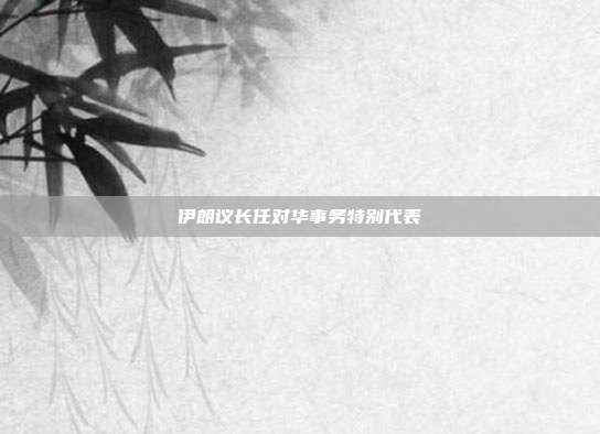 伊朗议长任对华事务特别代表