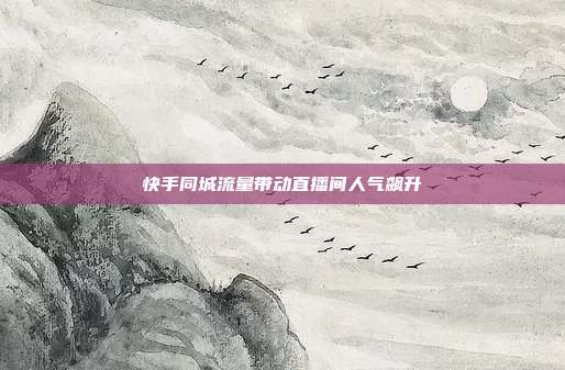 快手同城流量带动直播间人气飙升