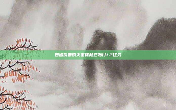 四省份暴雨灾害保险已赔付1.2亿元