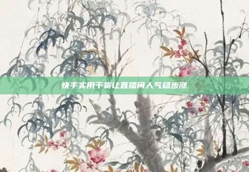 快手实用干货让直播间人气稳步涨