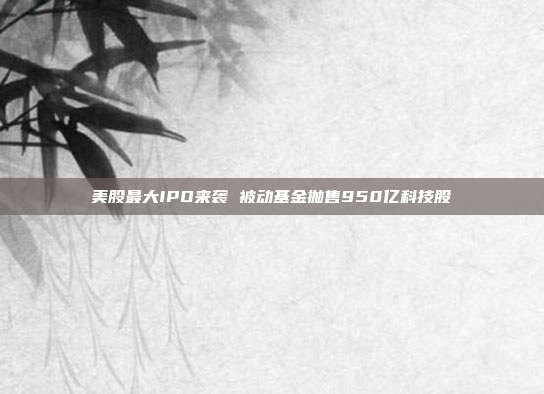美股最大IPO来袭 被动基金抛售950亿科技股