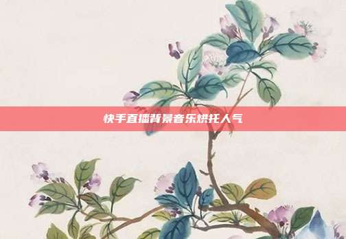 快手直播背景音乐烘托人气