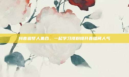 抖音追梦人集合，一起学习涨粉提升直播间人气