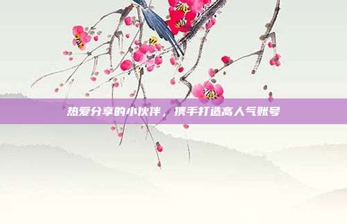 热爱分享的小伙伴，携手打造高人气账号