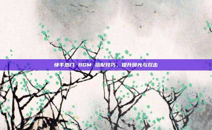 快手热门 BGM 搭配技巧,提升曝光与双击