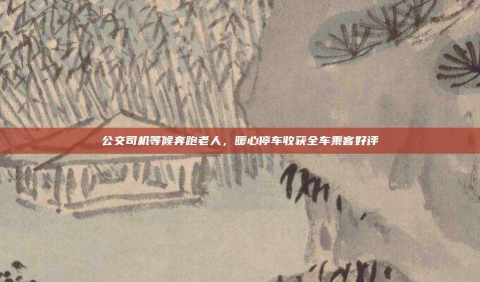 公交司机等候奔跑老人，暖心停车收获全车乘客好评