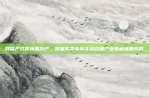 网警严打跨境黑灰产，批量买卖电商实名店铺产业链被连根捣毁
