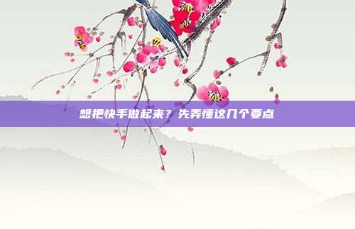 想把快手做起来?先弄懂这几个要点