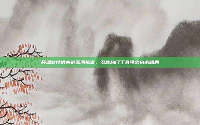 开源软件供应链漏洞排查，多款热门工具曝出窃密隐患