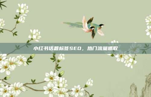 小红书话题标签SEO,热门流量抓取