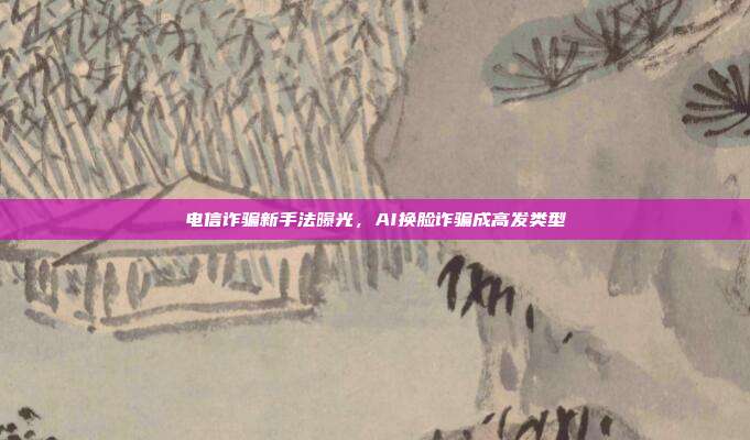 电信诈骗新手法曝光,AI换脸诈骗成高发类型