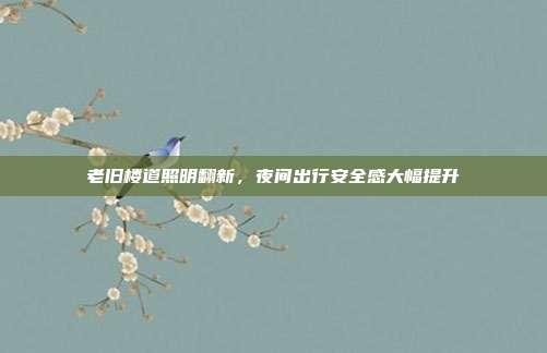 老旧楼道照明翻新，夜间出行安全感大幅提升