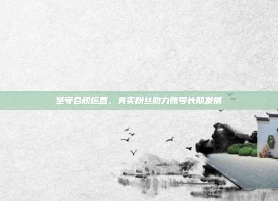 坚守合规运营，真实粉丝助力账号长期发展