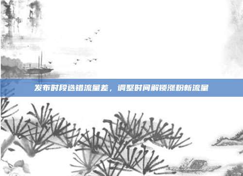 发布时段选错流量差,调整时间解锁涨粉新流量