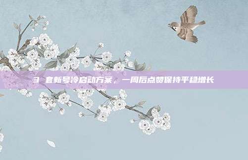3 套新号冷启动方案,一周后点赞保持平稳增长
