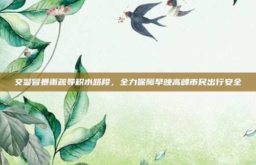 交警冒暴雨疏导积水路段，全力保障早晚高峰市民出行安全