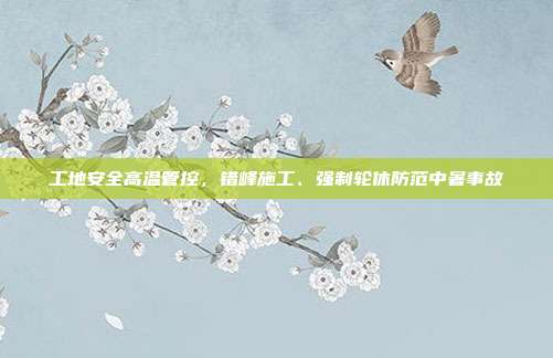 工地安全高温管控，错峰施工、强制轮休防范中暑事故