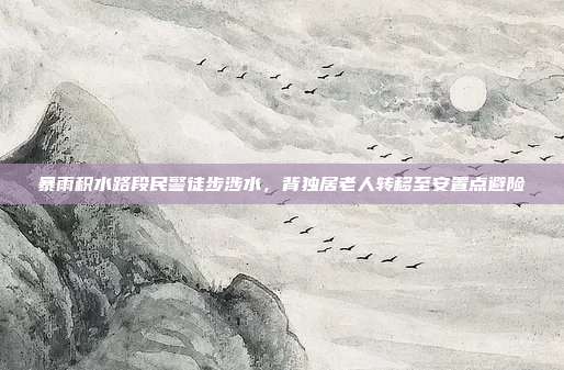 暴雨积水路段民警徒步涉水，背独居老人转移至安置点避险