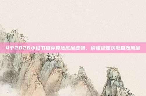 4个2026小红书推荐算法底层逻辑,读懂稳定获取自然流量