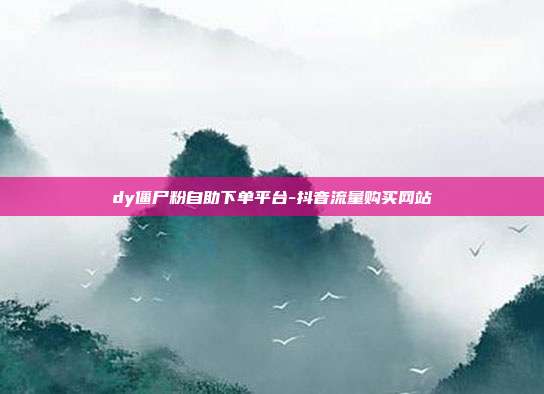 dy僵尸粉自助下单平台-抖音流量购买网站