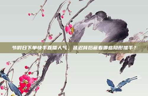 节假日下单快手直播人气,延迟背后藏着哪些隐形推手?