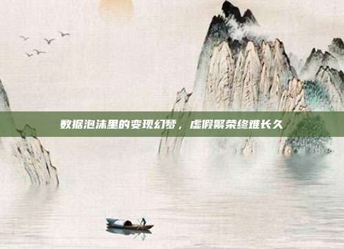 数据泡沫里的变现幻梦，虚假繁荣终难长久