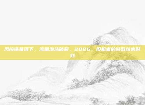风控铁幕落下，流量泡沫破裂，2026，投机者的游戏结束时刻