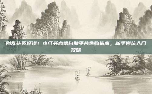 别乱花冤枉钱!小红书点赞自助平台选购指南,新手避坑入门攻略